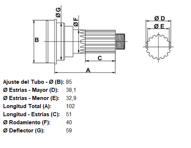 Art. PT 1032 / OEM 3-53-1821 - Imagen 2